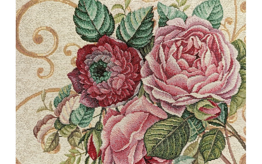 Poszewka dekoracyjna 45x45 cm Bukiet róż Gobelinowa Premium