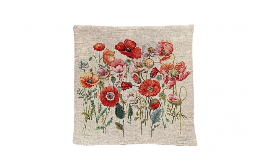 Poszewka dekoracyjna 45x45 cm Maki Gobelinowa Premium