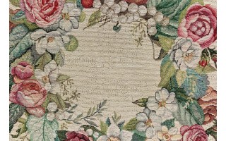 Poszewka dekoracyjna 45x45 cm Wianek z kwiatów Gobelinowa Premium