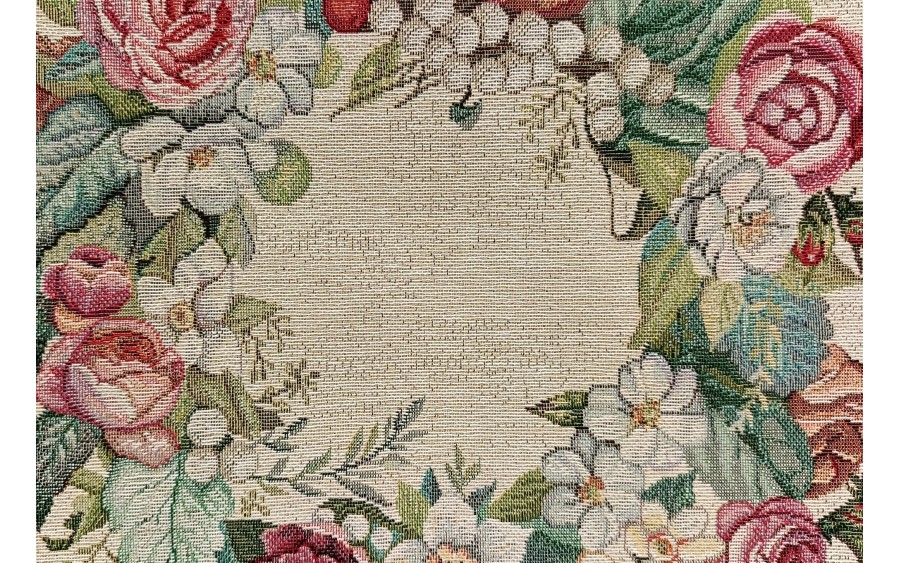 Poszewka dekoracyjna 45x45 cm Wianek z kwiatów Gobelinowa Premium