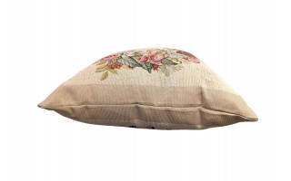 Poszewka dekoracyjna 45x45 cm Wianek z kwiatów Gobelinowa Premium