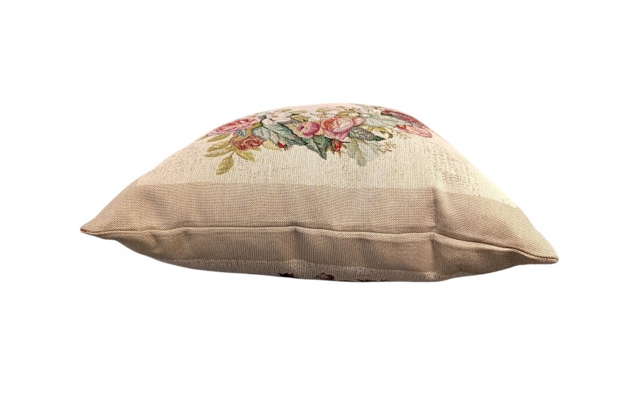 Poszewka dekoracyjna 45x45 cm Wianek z kwiatów Gobelinowa Premium