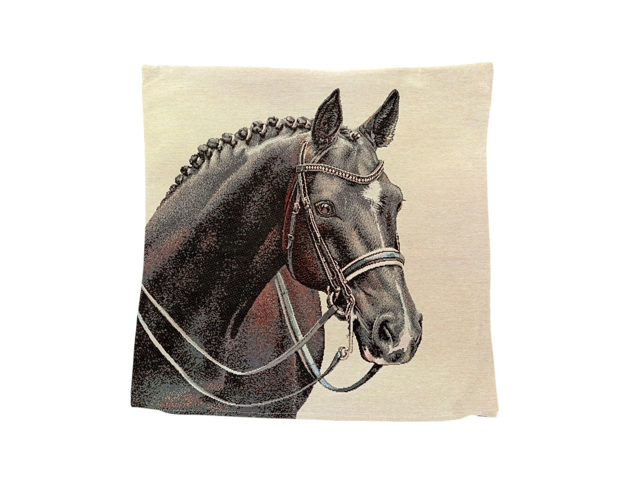 Poszewka dekoracyjna 45x45 cm Czarny Koń