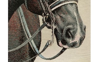 Poszewka dekoracyjna 45x45 cm Czarny Koń Gobelinowa Premium