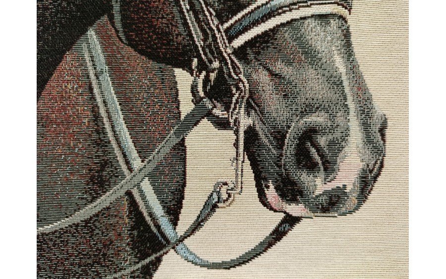 Poszewka dekoracyjna 45x45 cm Czarny Koń Gobelinowa Premium