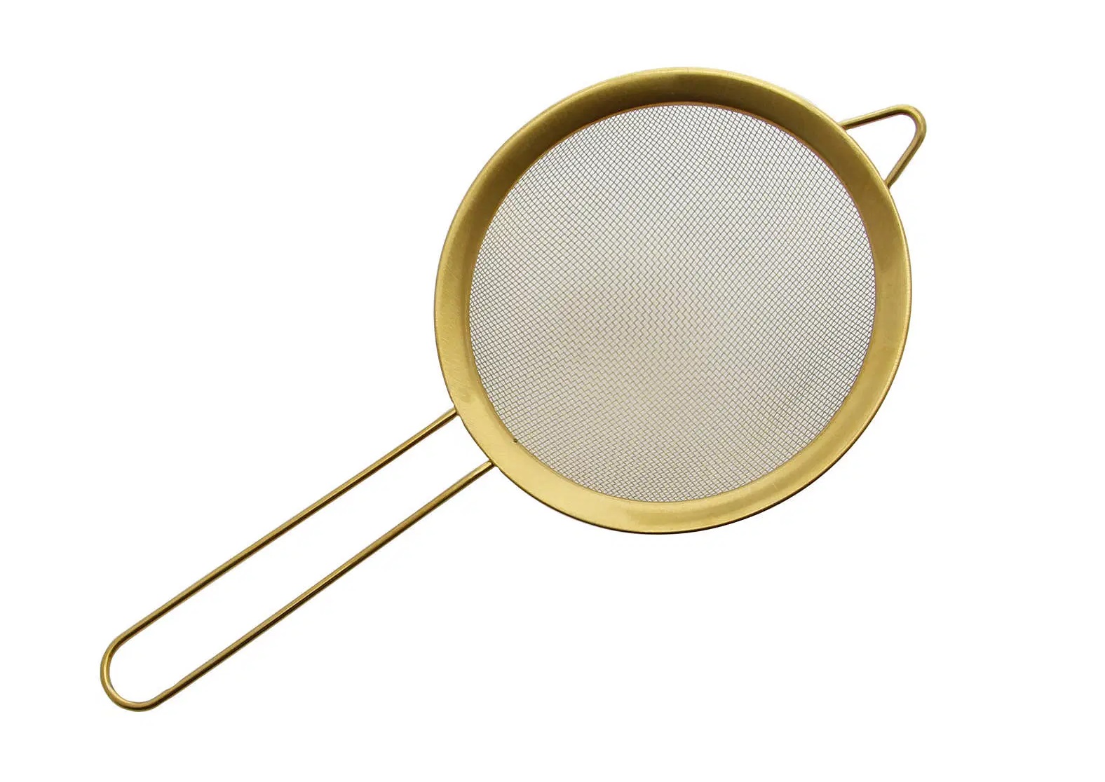 Sitko stalowe 14 cm z rączką złote