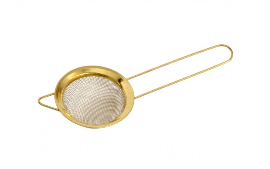 Sitko stalowe 8 cm z rączką złote