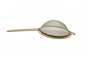 Sitko stalowe 20 cm z rączką złote