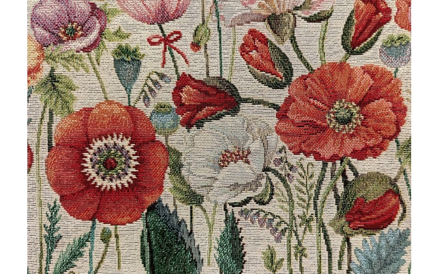 Poszewka dekoracyjna 45x45 cm Maki Gobelinowa Premium