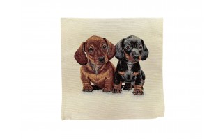 Poszewka dekoracyjna 45x45 cm Jamniki