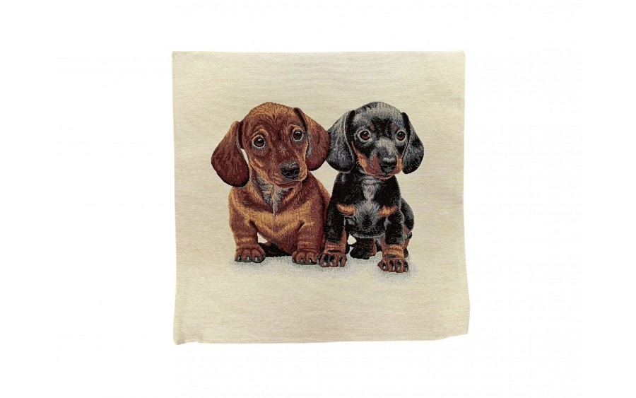 Poszewka dekoracyjna 45x45 cm Jamniki