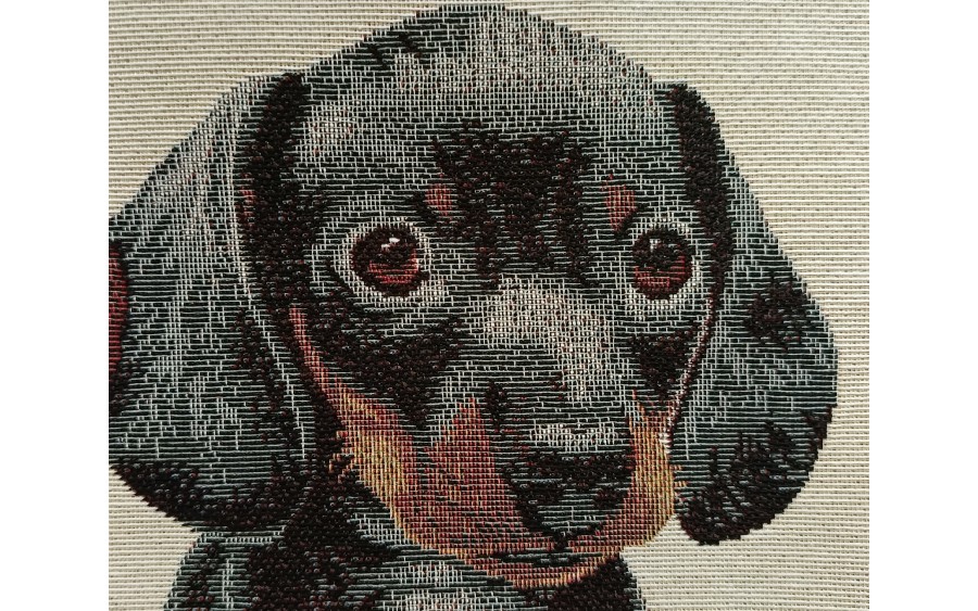 Poszewka dekoracyjna 45x45 cm Jamniki Gobelinowa Premium