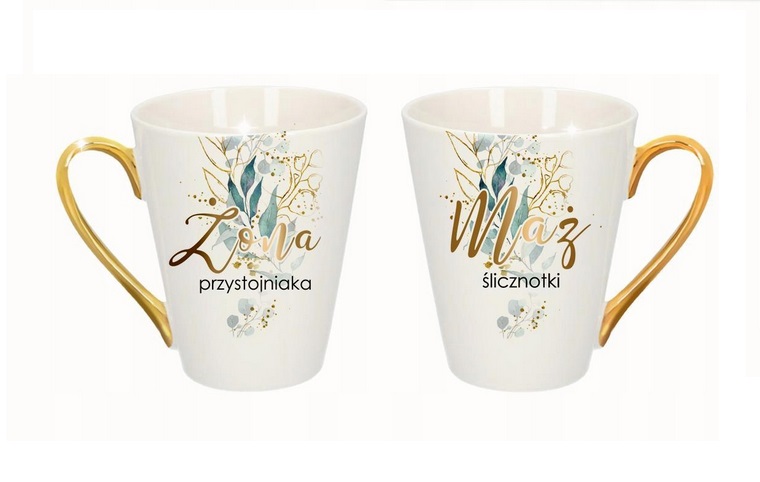Komplet 2 kubków Mąż Ślicznotki/Żona Przystojniaka