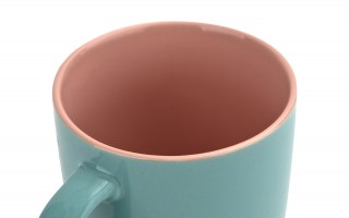 Kubek ceramiczny 400 ml niebiesko-różowy