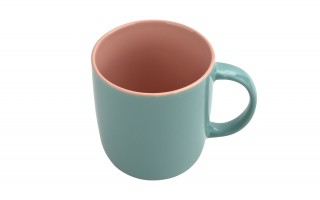 Kubek ceramiczny 400 ml niebiesko-różowy