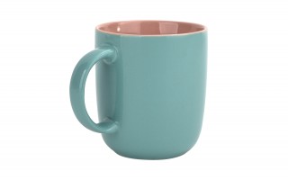 Kubek ceramiczny 400 ml niebiesko-różowy