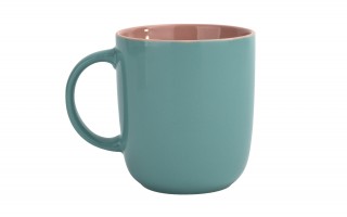 Kubek ceramiczny 400 ml niebiesko-różowy