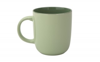 Kubek ceramiczny 400 ml jasno zielony-ciemno zielony