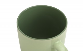 Kubek ceramiczny 400 ml jasno zielony-ciemno zielony