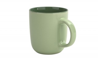 Kubek ceramiczny 400 ml jasno zielony-ciemno zielony