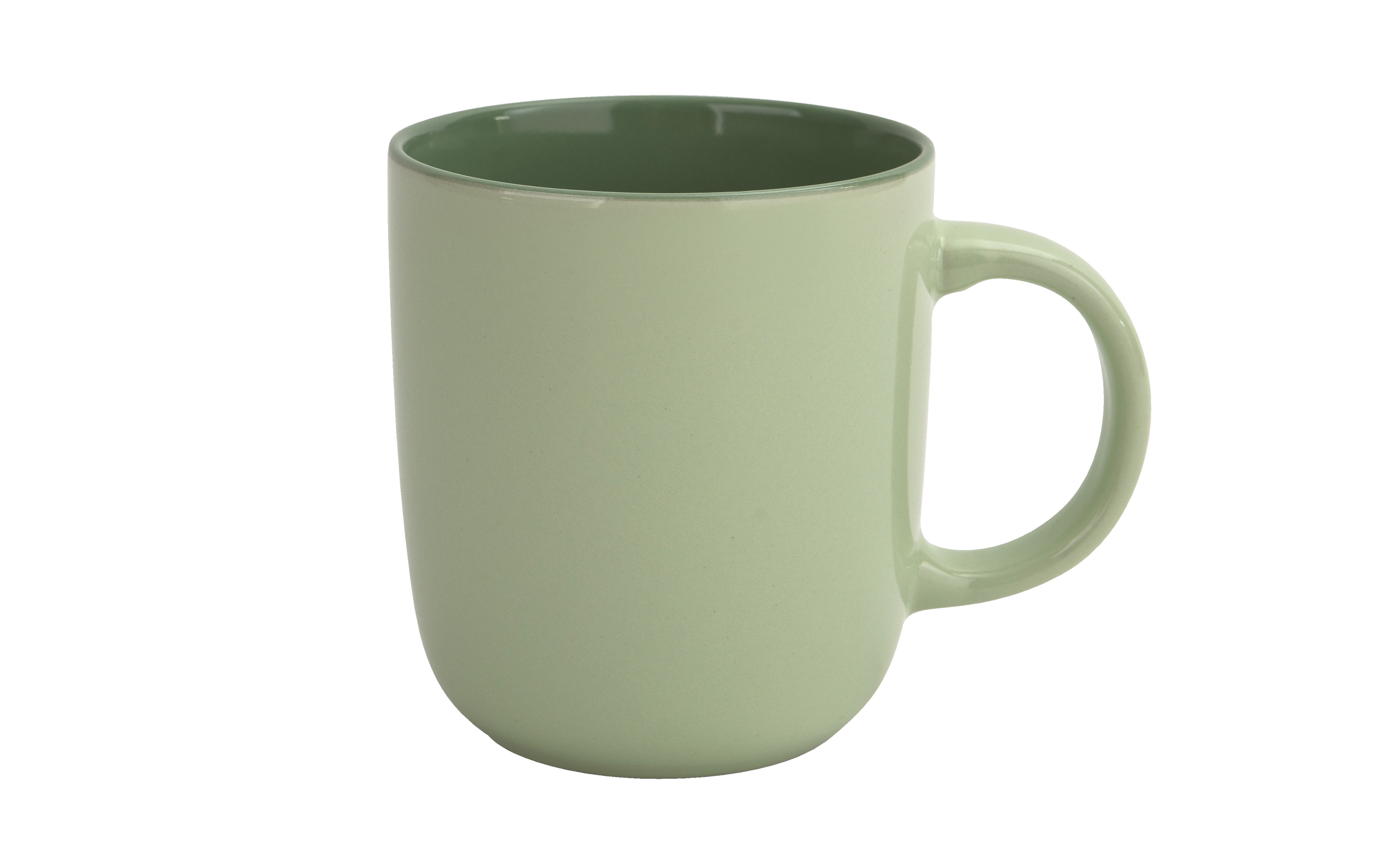 Kubek ceramiczny 400 ml jasno zielony-ciemno zielony