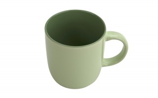 Kubek ceramiczny 400 ml jasno zielony-ciemno zielony