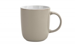 Kubek ceramiczny 400 ml beżowo-biały