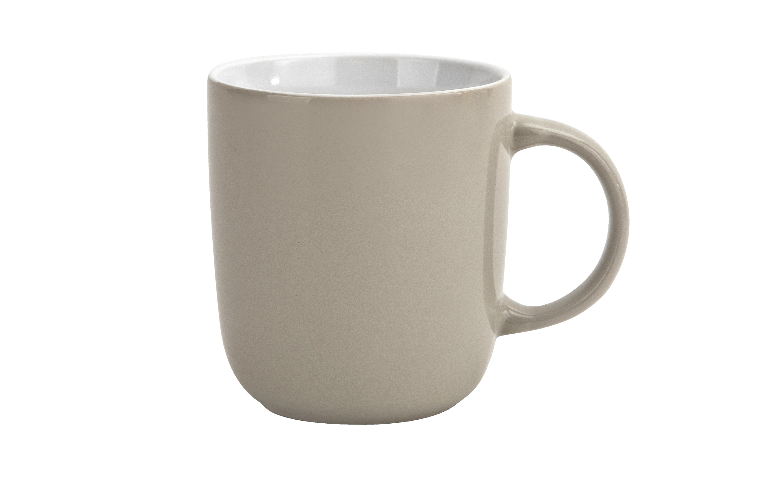 Kubek ceramiczny 400 ml beżowo-biały
