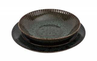Talerz deserowy 21,2 cm Jade Stoneware zielony