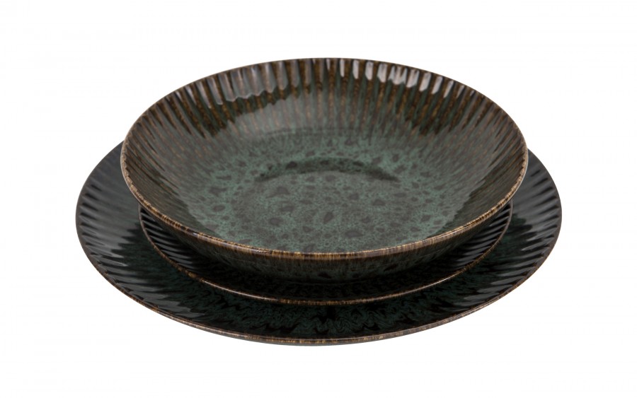 Talerz obiadowy 27,5 cm Jade Stoneware zielony
