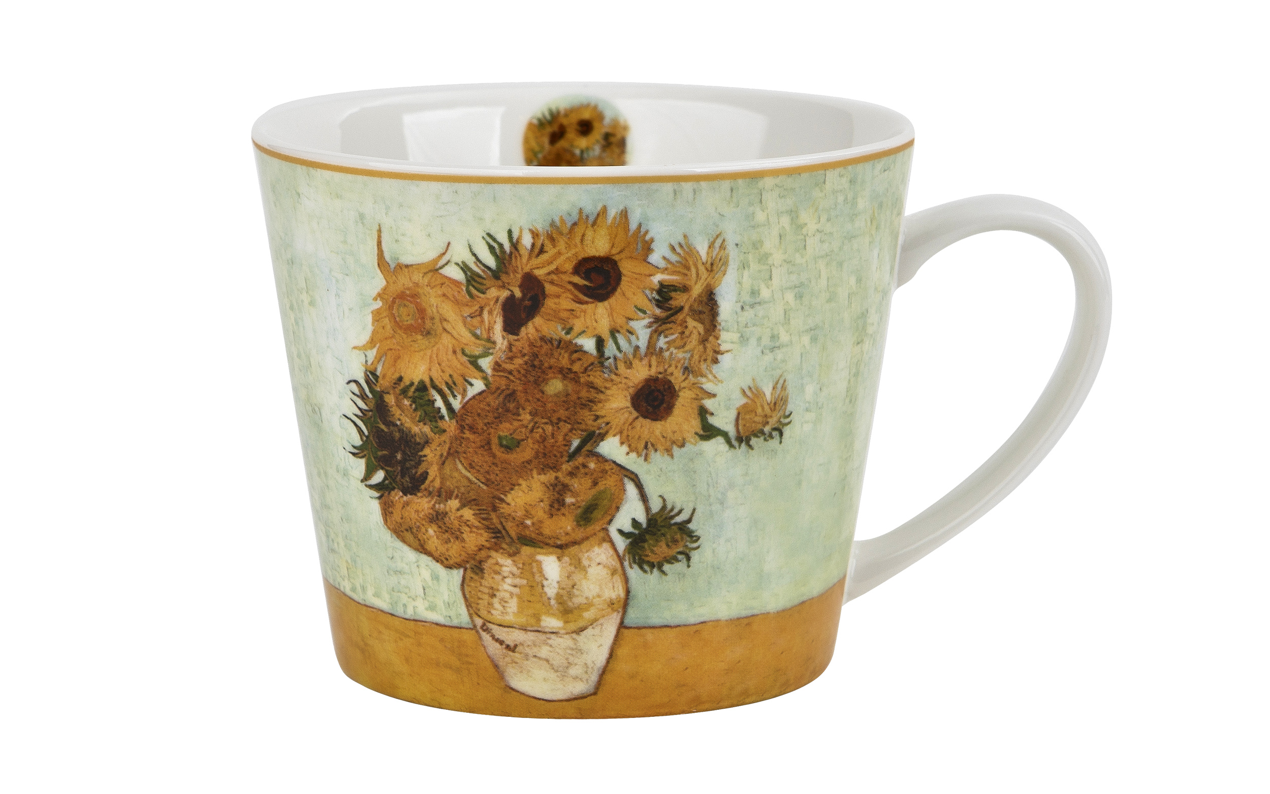 Kubek porcelanowy 610 ml prosty Sunflowers