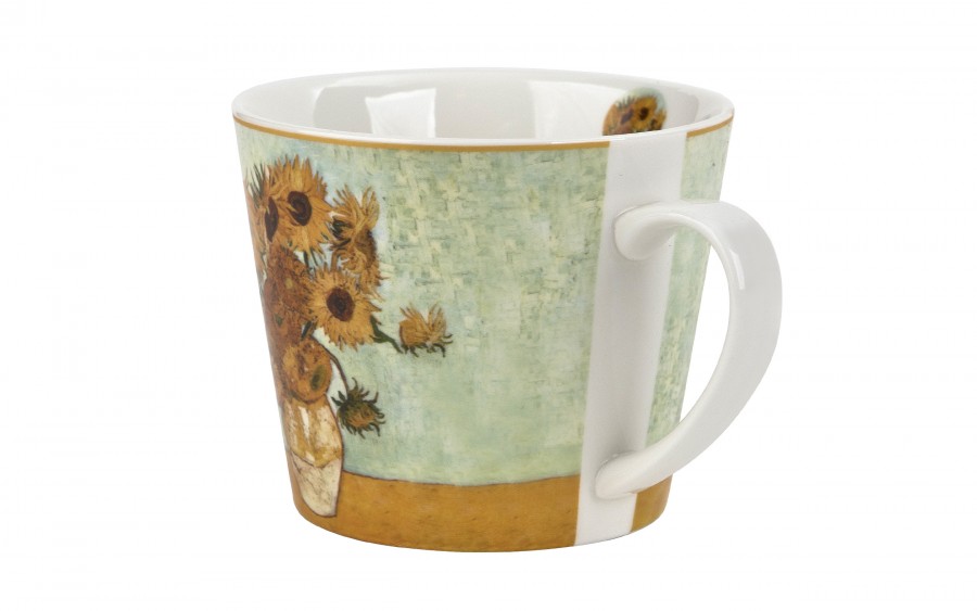 Kubek porcelanowy 610 ml prosty Sunflowers
