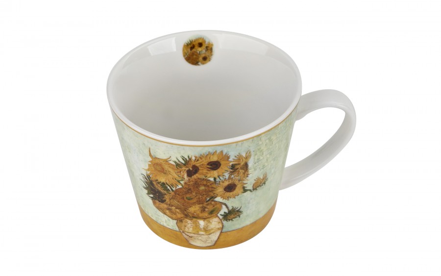 Kubek porcelanowy 610 ml prosty Sunflowers