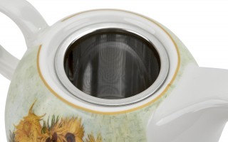 Filiżanka z dzbankiem i zaparzaczem Tea for One Sunflowers