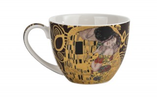 Filiżanka porcelanowa 250 ml + spodek The Kiss Brown