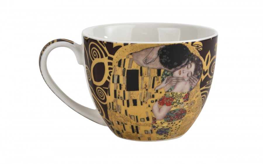 Filiżanka porcelanowa 250 ml + spodek The Kiss Brown