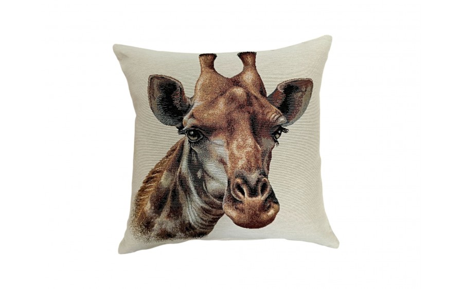 Poszewka dekoracyjna 45x45 cm Żyrafa Gobelinowa Premium