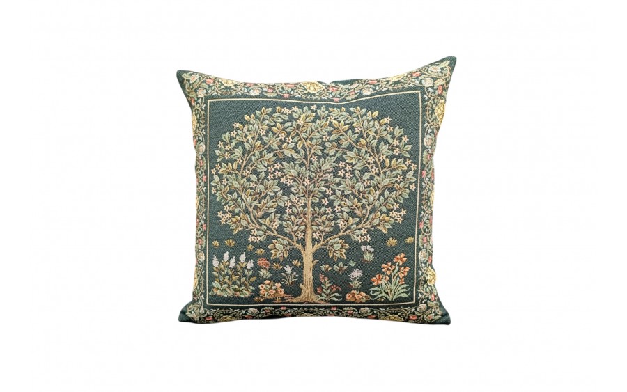 Poszewka dekoracyjna 45x45 cm Drzewo granat 4077AZ