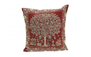 Poszewka dekoracyjna 45x45 cm Drzewo burgund 4077RJ Gobelinowa Premium