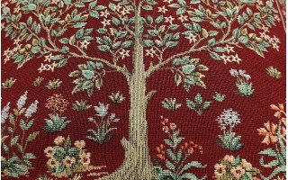 Poszewka dekoracyjna 45x45 cm Drzewo burgund 4077RJ Gobelinowa Premium