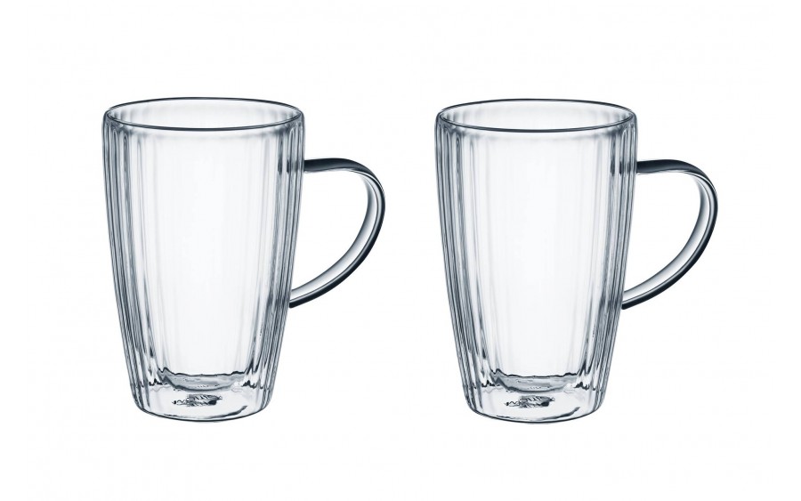 Komplet 2 szklanek termicznych 450 ml Curly z podwójną ścianką