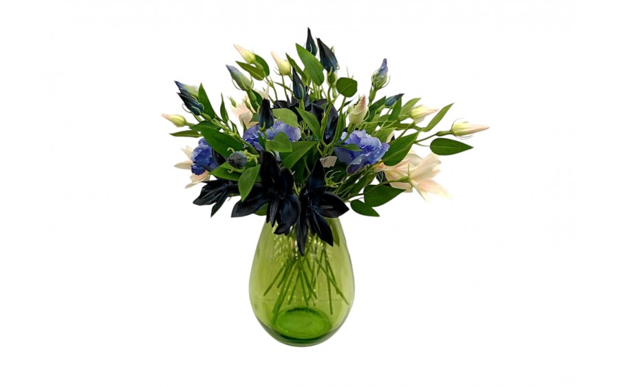 Wazon szklany 23 cm zielony 4856 San Miguel recykling DB22