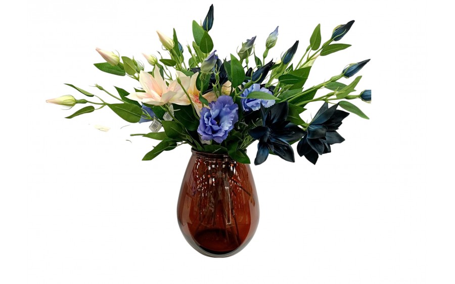 Wazon szklany 23 cm jasny brązowy 4856 San Miguel recykling DB27