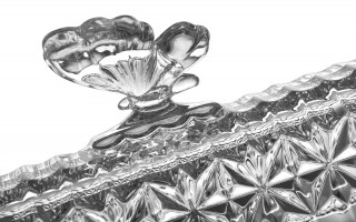 Maselnica kryształowa 20,5 cm Butterfly