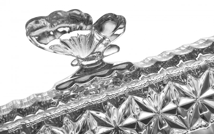 Maselnica kryształowa 20,5 cm Butterfly