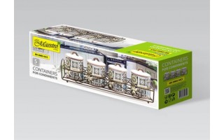 Zestaw 4 pojemników ceramicznych HOLIDAY IN PORTO