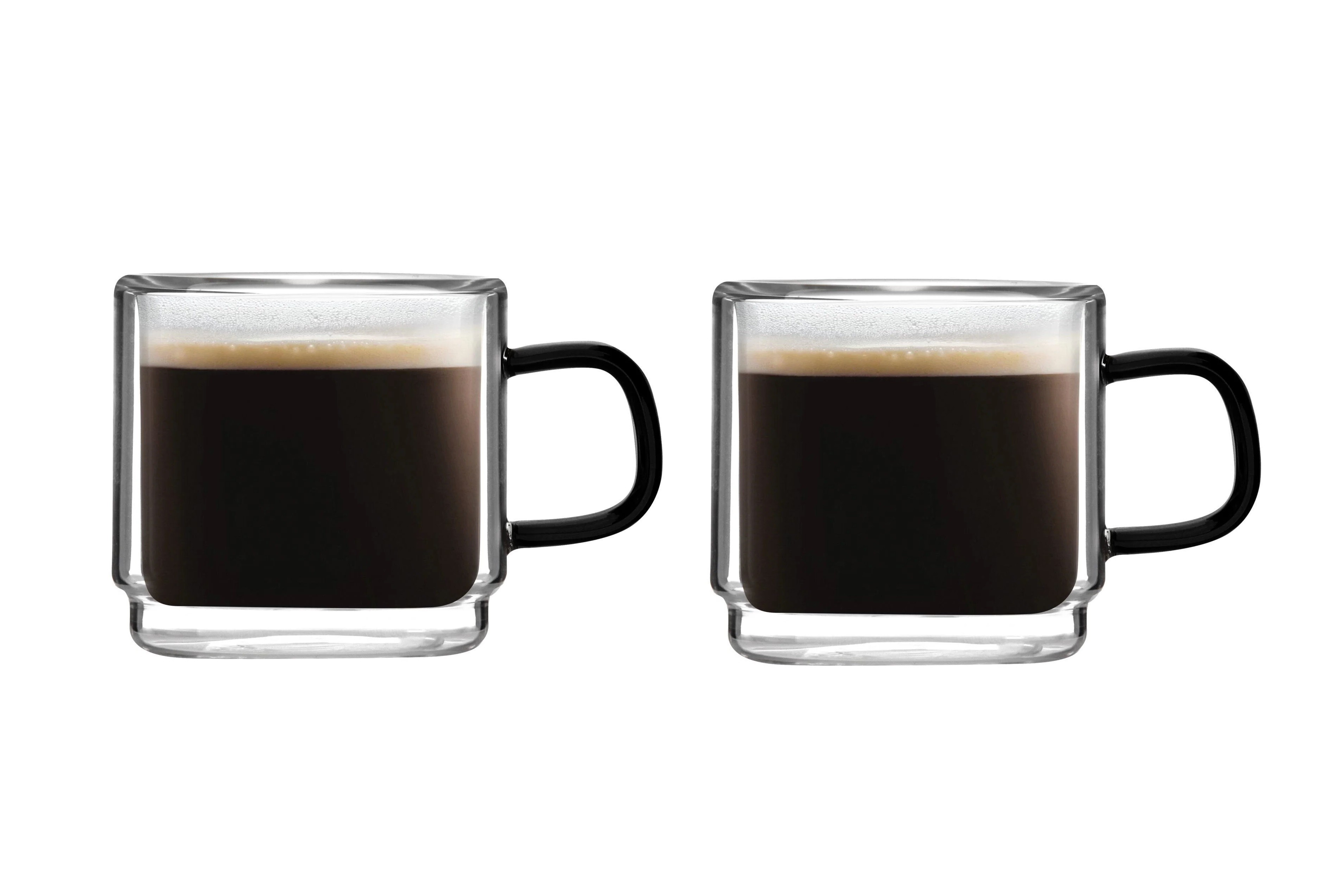 Komplet 2 szklanek do espresso 80 ml Carbon z podwójną ścianką