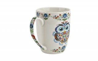 Kubek porcelanowy z zaparzaczem 350 ml Sowa Etno