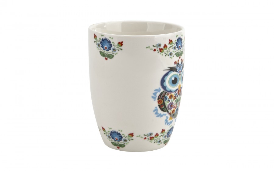Kubek porcelanowy z zaparzaczem 350 ml Sowa Etno