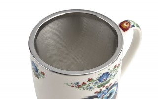 Kubek porcelanowy z zaparzaczem 350 ml Sowa Etno